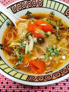 お鍋で簡単!素麺を使った酸辣湯麺-レシピのメイン写真
