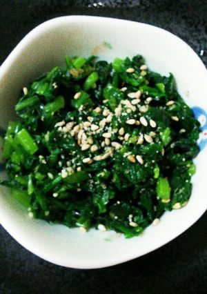 ほうれん草と春菊のごま和えーしょうが醤油-レシピのメイン写真