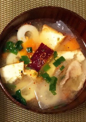 誰でも簡単♪薩摩芋の具沢山☆豚汁-レシピのメイン写真