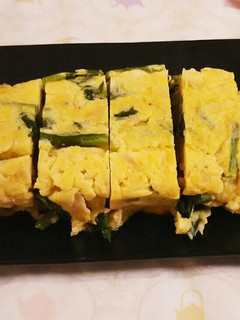 カブの葉とツナのだし巻き卵-レシピのメイン写真