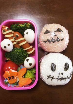 ハロウィンなお弁当♪遠足にデコキャラ♪-レシピのメイン写真