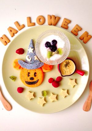 ミッキーのハロウィン離乳食プレート-レシピのメイン写真