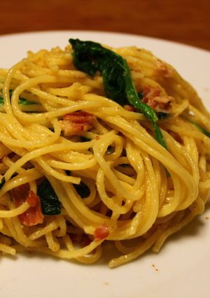 ほうれん草とベーコンの濃厚クリームパスタ-レシピのメイン写真