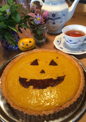 米粉と豆乳で作る簡単ハロウィンタルト-レシピのメイン写真