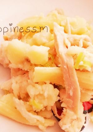 ゆで鶏とマカロニ＆マッシュポテトの和え物-レシピのメイン写真