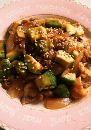 豚バラとアボカドの甘味噌炒め-レシピのメイン写真