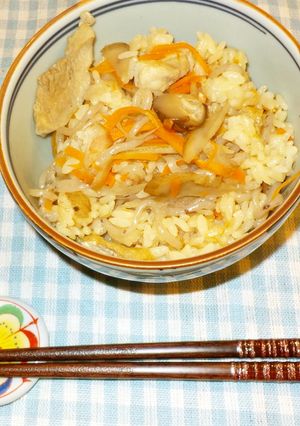 具だくさん　鶏ゴボウ炊き込みごはん-レシピのメイン写真