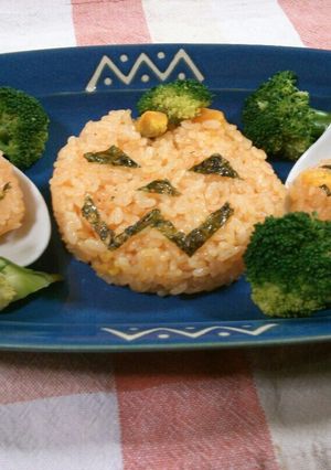 南瓜と人参ジュースの炊き込みご飯-レシピのメイン写真