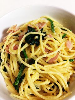 ほうれん草とベーコンのクリームパスタ-レシピのメイン写真