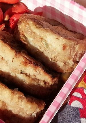 揚げない!挽き肉のれんこん挟み-レシピのメイン写真