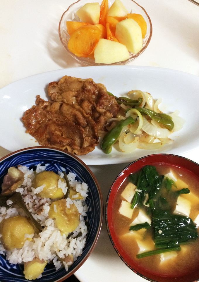 晩御飯 生姜焼き （献立）-レシピのメイン写真