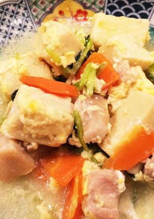 味付け不要、ひとくち高野豆腐で作る卵とじ-レシピのメイン写真