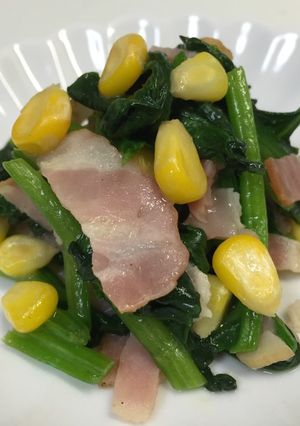 簡単‼ほうれん草とベーコンのバターソテー-レシピのメイン写真