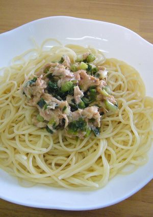 ツナとねり梅のさっぱり冷製パスタ-レシピのメイン写真