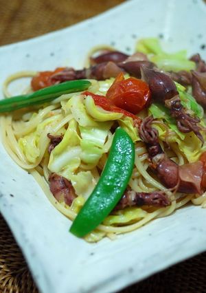ホタルイカと春キャベツのパスタ-レシピのメイン写真