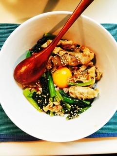 【簡単男丼】豚小松菜丼-レシピのメイン写真