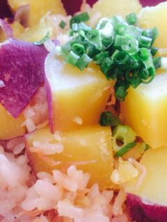 簡単♪薩摩芋と山椒ちりめんのおこわ*-レシピのメイン写真