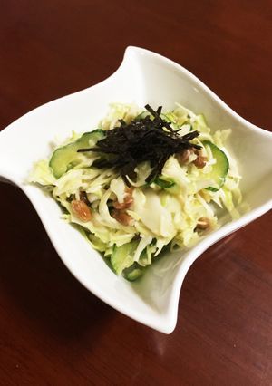 保育園の給食参考に♡モリモリ納豆サラダ-レシピのメイン写真