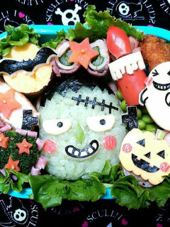 ハロウィン キャラ弁☆フランケン-レシピのメイン写真