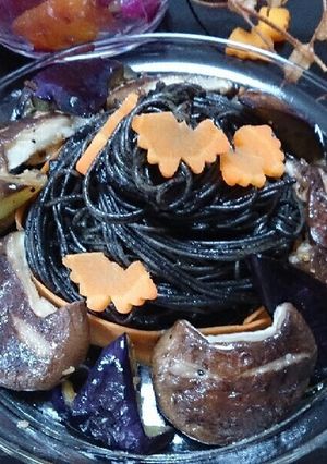 ★イカ墨のパスタ●ハロウィンバージョン★-レシピのメイン写真
