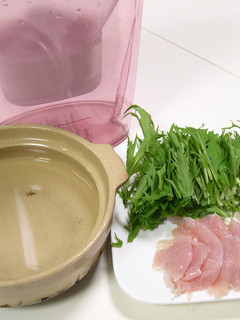 鶏胸肉と水菜のヘルシーBRIしゃぶ-レシピのメイン写真