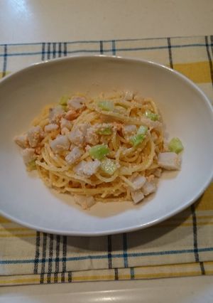 ランチにサクッコリッ?たらこスパゲティ★-レシピのメイン写真