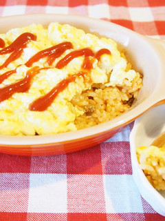 包まず簡単☆ふわとろスコップオムライス-レシピのメイン写真