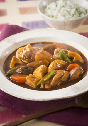 鶏肉の筑前煮風ブラウンシチュー-レシピのメイン写真