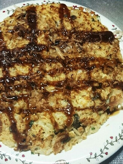 簡単 納豆 でお好み焼き風炒飯-レシピのメイン写真