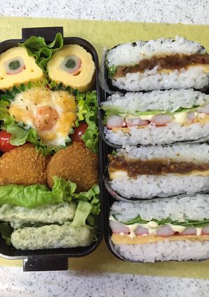 プルコギ&カニカマおにぎらず弁当-レシピのメイン写真