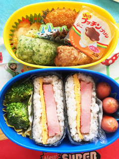 厚切りハムのおにぎらず弁当-レシピのメイン写真