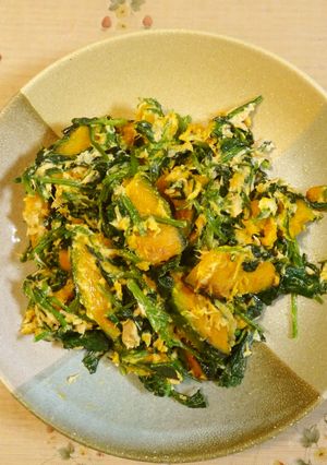 かぼちゃとほうれん草のツナマヨ炒め-レシピのメイン写真