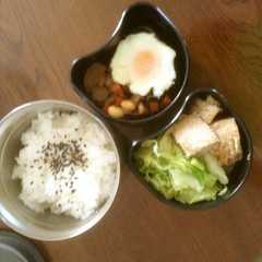 多重構造鍋で作る五目豆マクロビ弁当-レシピのメイン写真