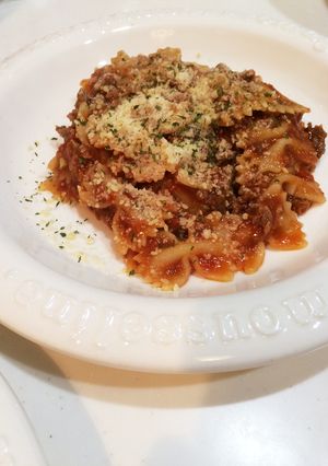 今夜は簡単パスタ＊ビーフトマトパスタ-レシピのメイン写真