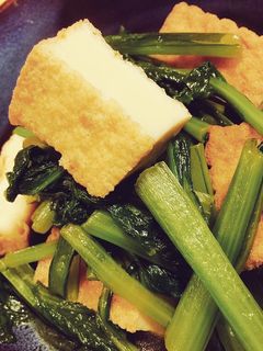 簡単おいしい!小松菜と厚揚げの煮物-レシピのメイン写真