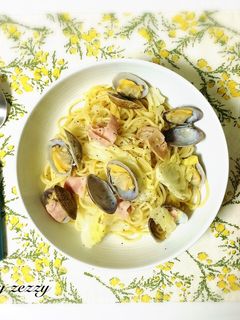 簡単!あさりとキャベツのパスタ-レシピのメイン写真
