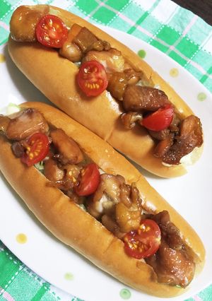 照り焼きチキンで☆ホットドック-レシピのメイン写真