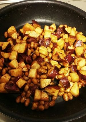 さつま芋と大豆の甘辛和え-レシピのメイン写真