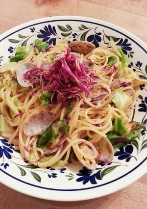 かきのもと&アサリのパスタ-レシピのメイン写真