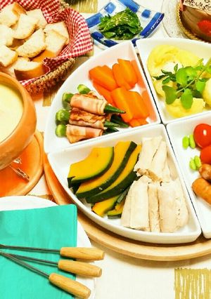 チーズフォンデュ 豆乳入りでまろやか♪-レシピのメイン写真