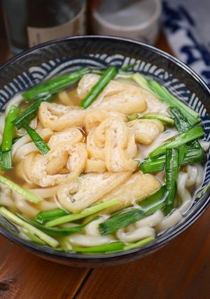 行列うどんそば🍜あげとニラのきざみうどん-レシピのメイン写真