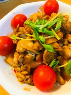 豚こまぎれ肉&キノコのポークチャップ-レシピのメイン写真