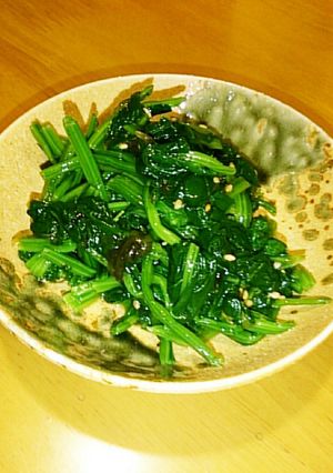 ほうれん草のゴマ＆塩昆布あえ-レシピのメイン写真
