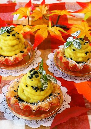 ビニール袋で♡スイートポテトのモンブラン-レシピのメイン写真