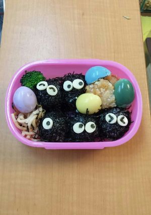 簡単 まっくろくろすけ♪ キャラ弁-レシピのメイン写真