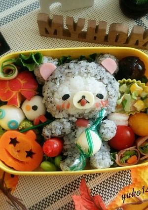 コリラックマハロウィン仮装キャラ弁-レシピのメイン写真