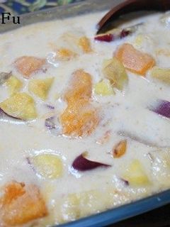 さつま芋と柿のホットヨーグルトデザート-レシピのメイン写真