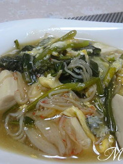 ほうれん草と豆腐とカニカマの溶き卵煮-レシピのメイン写真