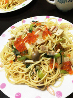 サーモンといくらの和風パスタ-レシピのメイン写真