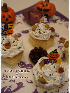 さつまいもパウダーdeモンブラン風ケーキ-レシピのメイン写真